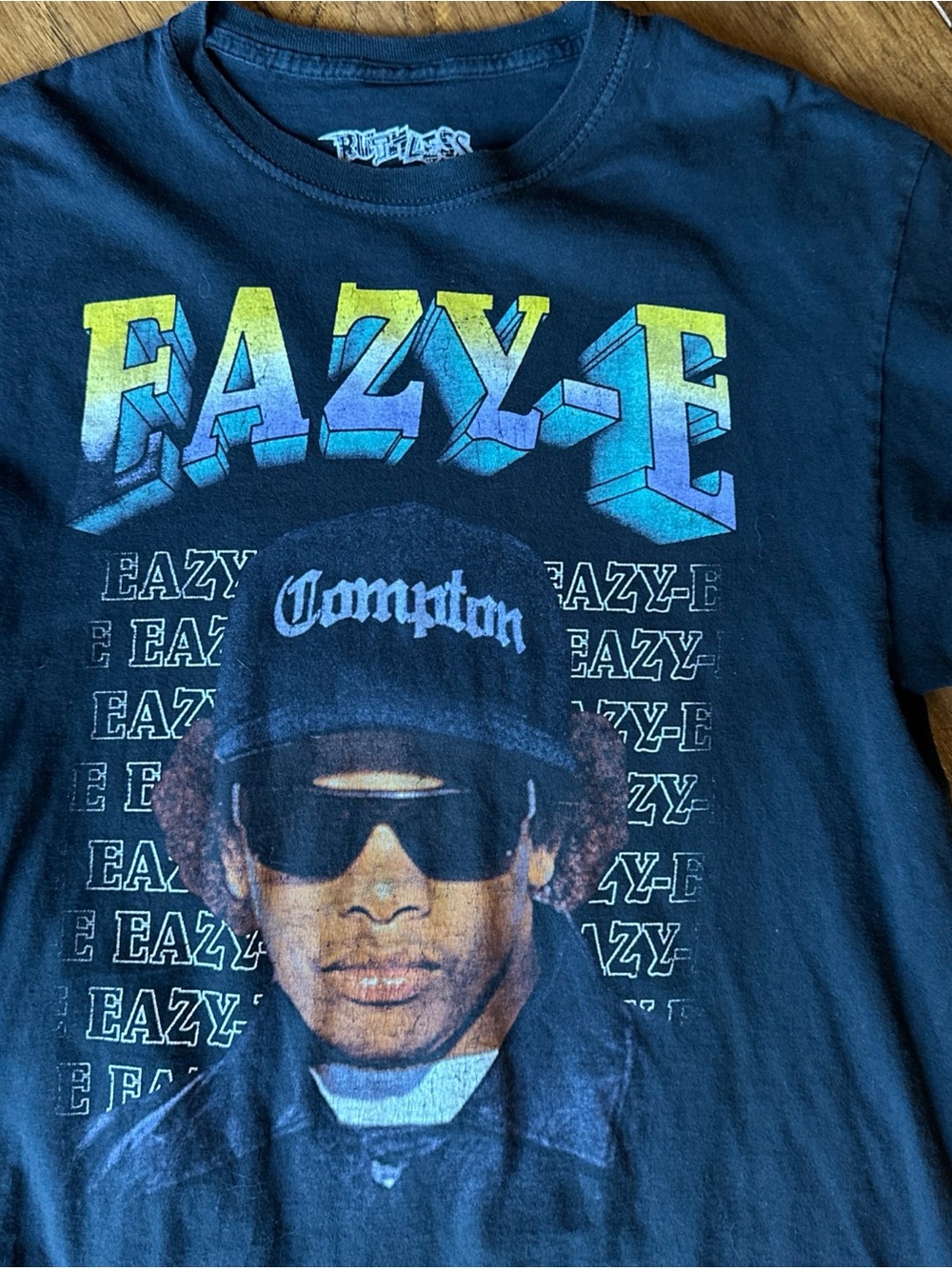 Eazy-E T-Shirt Rap NWA Garment Dyed Compton Medium 100% Cotton